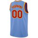 Men's Custom Light Blue Red Pinstripe Red-Gold Authentic Basketball Jersey