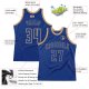 Men's Custom Royal Royal-Old Gold Authentic Throwback Basketball Jersey