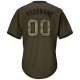 Men's Custom Olive Camo-Black Authentic Salute To Service Throwback Rib-Knit Baseball Jersey Shirt