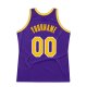 Men's Custom Purple Gold-White Authentic Throwback Basketball Jersey