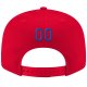 Custom Red Royal-White Stitched Adjustable Snapback Hat