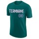 Men's Custom Aqua Purple-White Performance T-Shirt