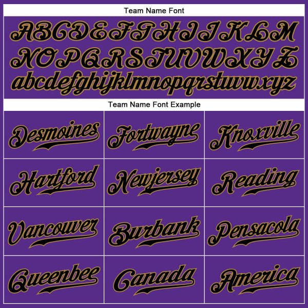 Men's Custom Purple Black Pinstripe Black-Old Gold Authentic Baseball Jersey