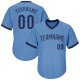 Men's Custom Light Blue Navy Authentic Throwback Rib-Knit Baseball Jersey Shirt