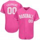 Men's Custom Pink White Authentic Baseball Jersey