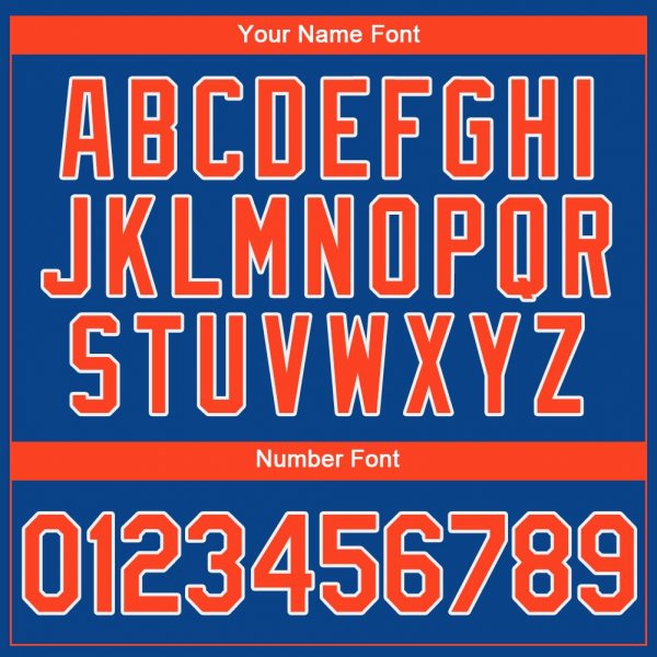 Men's Custom Royal Orange-White Authentic Baseball Jersey
