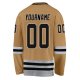 Men's Custom Old Gold Black-Gray Hockey Jersey
