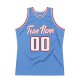 Men's Custom Light Blue White-Red Authentic Throwback Basketball Jersey